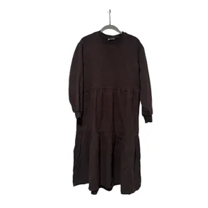 Zara Brown Long Sleeve Sweatshirt Dress M thumbnail 2