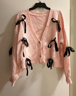 Cardigan with bows Pink Size M thumbnail 1