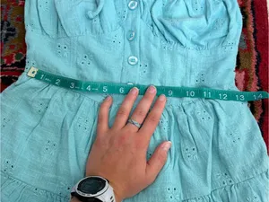O'Neill Aqua Eyelet Tiered Strapless Sundress thumbnail 7
