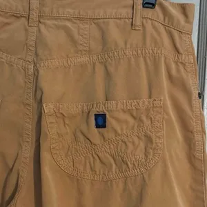 Vintage Y2K Blue Dot Brand Size 32 Wide Leg Pants Tan Made in USA thumbnail 3