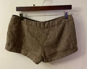 Vintage Women’s Brown Tweed Lined Shorts Spring No Size/Care Tag thumbnail 2