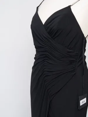 Mac‎ Duggal - Faux Wrap V-Neck Open Back Gown 26695 thumbnail 12
