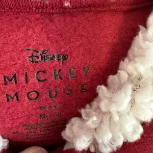 Mickey Mouse Red Fleece Hoodie Sweatshirt Forever Original Classic Disney WDW thumbnail 4