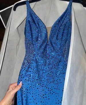 Faviana Blue Dress thumbnail 1