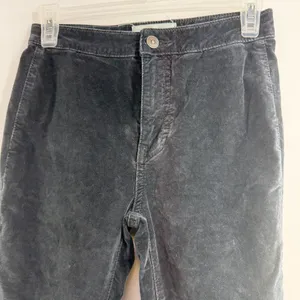 Free People Just Float On Velvet Flare Jeans 24 Black Bell Bottom Raw Hem thumbnail 2