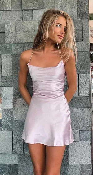 Beginning Boutique Satin Pink Dress thumbnail 1
