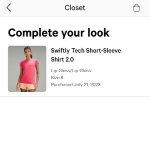 Lululemon Swiftly Tech Short Sleeve Lip Gloss thumbnail 6