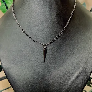 Spike Gunmetal Necklace Punk Goth Egirl New thumbnail 4