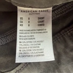 American Eagle Women’s Grey Low-Rise Cargo Jeggings Stretch Sz 8 Short thumbnail 8