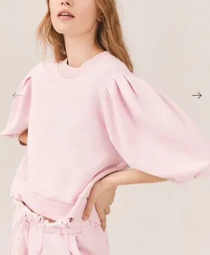 Something Navy Pink Cropped Sweatshirt thumbnail 1
