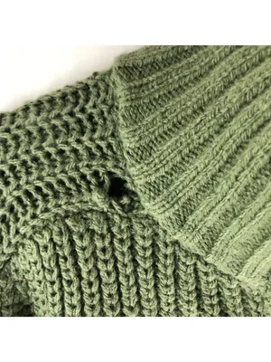 Topshop Womens Sweater Chunky Knit Full Zip Cardigan Green M 8-10 thumbnail 2