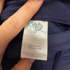 Kona Sol Navy Blue Boy Shorts Swimsuit Bottoms thumbnail 3