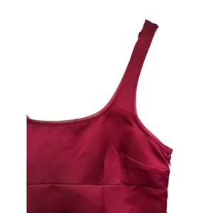 H&M Divided Mini‎ Dress Sleeveless Square Neck Maroon L NEW thumbnail 3