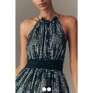 Anthropologie Somerset Shine Mini Halter Dress thumbnail 3