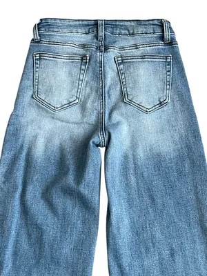 Fire & Rain High Ruse Wide Leg Jeans Women’s Size 7 Blue Denim Stretch thumbnail 5