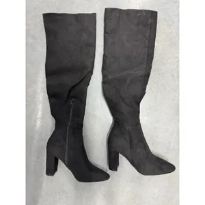 Madden Girl Felize Over-The-Knee Boots Black Almond Toe Zip Heel Sz 8.5 NEW thumbnail 6