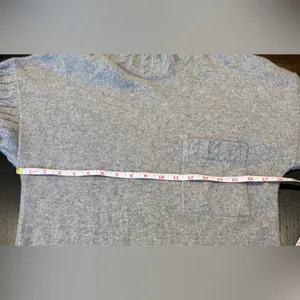 Gray Knit Sweater Dress with Pocket 100%Cashmere Size‎ M thumbnail 10