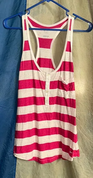 Nike Pink Racerback Sleeveless Tank Top thumbnail 1