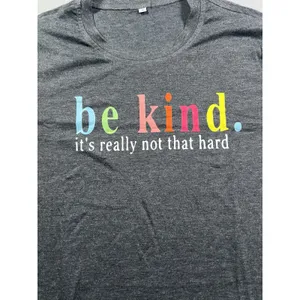 Graphic Print Women's Small "Be Kind" "It's‎ Not That Hard" Short Sleeve T-Shirt thumbnail 3