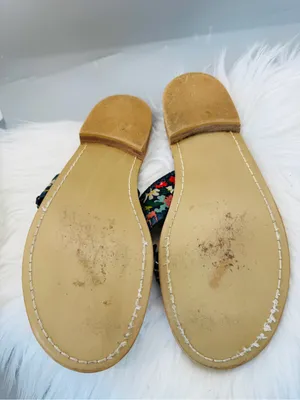 Jack Rogers Jacks Flat Sandal Multicolor Floral Trim leather boho western Indy thumbnail 11
