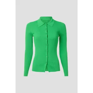 Lauren Ralph Lauren Green Collared Polo Ribbed Knit Cardigan Sweater Size M thumbnail 6