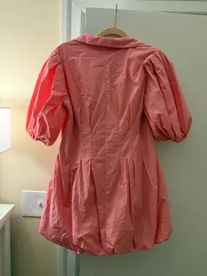 Olivaceous Pink Bubble Mini Dress thumbnail 3