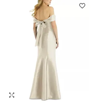 Bow-Back Off-The-Shoulder Gown thumbnail 2
