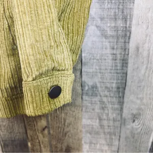 Small Lime Green Unbranded Corduroy Button Front Jacket 2 Side & 2 Front… thumbnail 5