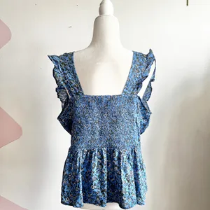 Old Navy Smocked Peplum Top, Cottagecore‎ Coquette Y2K Fairycore Large thumbnail 3