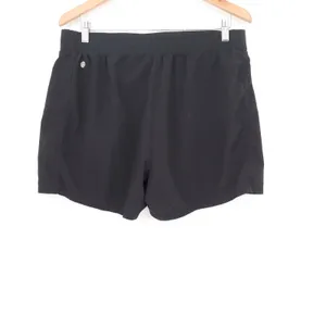 Z by Zella Womens Black Active Workout Shorts Front Zip Pockets Size L thumbnail 5