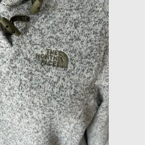 The North Face Crescent Hoodie Pullover Knit Sweatshirt Toggle Gray Womens Large thumbnail 6