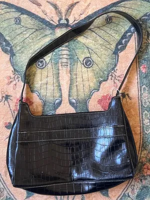 Y2k vintage Classic Black Shoulder Bag thumbnail 1