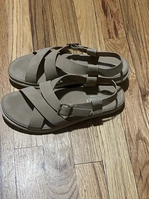 Alta Moda Anatomic Taupe Criss-Cross Slingback Sandals Size 40 (US 9) thumbnail 6