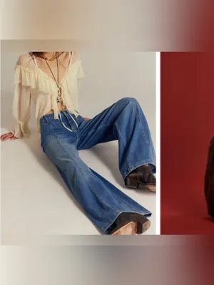 NWT Free People We The Free Libre Wide-Leg Jeans - blue goodie goodie - 32 thumbnail 6