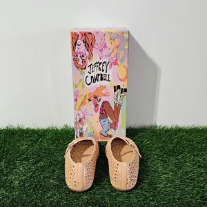 Jeffrey Campbell KHLOE Perforated Square Toe Flat - Beige - Women's Size 8 thumbnail 5