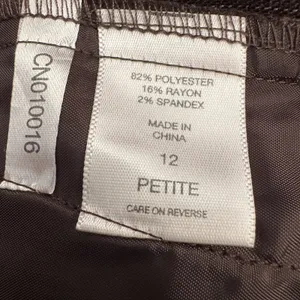 New York & Company Brown Plaid Wide Leg Stretch Trousers Pants 12 Petite thumbnail 6