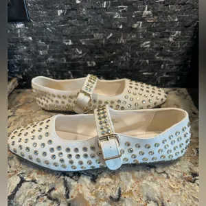 Camila Coelho Princess rhinestone Mary Jane flats Size 9 New Bling thumbnail 2