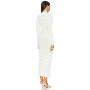 ROLLA'S Edgar Knit Maxi Dress Cream Womens Size Small thumbnail 3