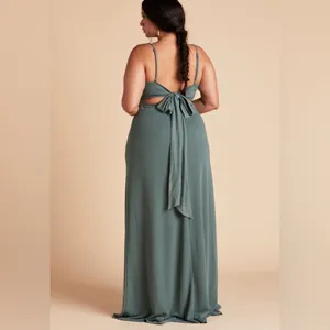 Birdy Grey Benny Tie Back Maxi Dress Crepe Sea Glass Green thumbnail 2