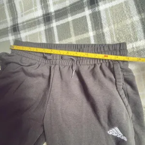 Adidas black joggers with white logo detail. size‎ M thumbnail 6