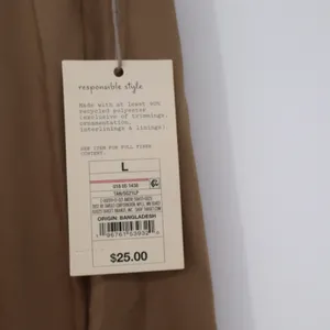 A New Day Tan Front Slit Midi Skirt High Waisted Brown L NEW thumbnail 3