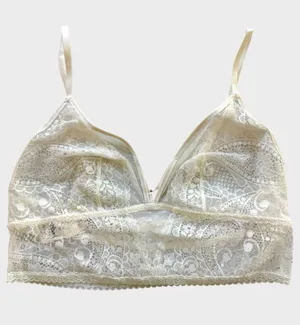Size M The Aerie Paisley Lace Longline Bralette thumbnail 1