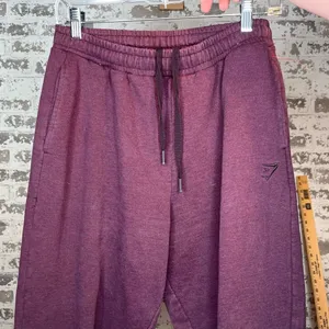 Gymshark | women maroon jogger sweat pants thumbnail 1