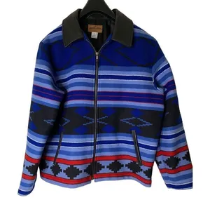 Vintage Pendleton Aztec Native American Wool Western blue Women's large RARE thumbnail 1