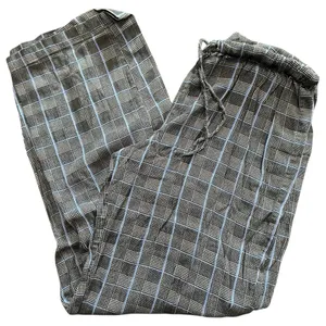 Lauren Ralph Lauren Size M Black Blue Plaid Long Sleeve Pajama Top & Bottom Set thumbnail 5