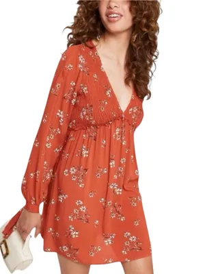 Wild Fable Smocked V-Neck Peasant Dress Size M thumbnail 6