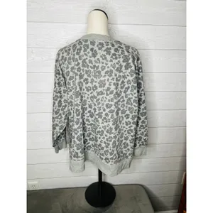 Gap gray leopard print pullover tunic drop shoulder Size XXL thumbnail 4
