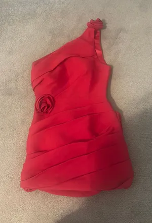 Red Showpo Dress Mini One-Shoulder thumbnail 1