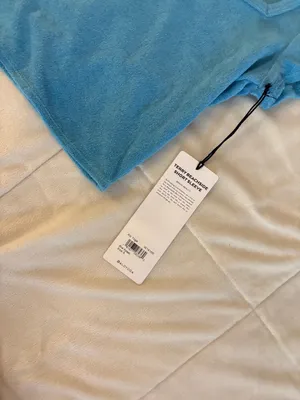 ALO Yoga Terry Beachside Crop Top Blue Splash thumbnail 4