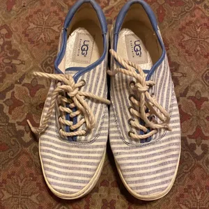 UGG Australia Shoes Womens 8 Eyan Stripe Casual Low Sneakers 1007570 Blue thumbnail 3
